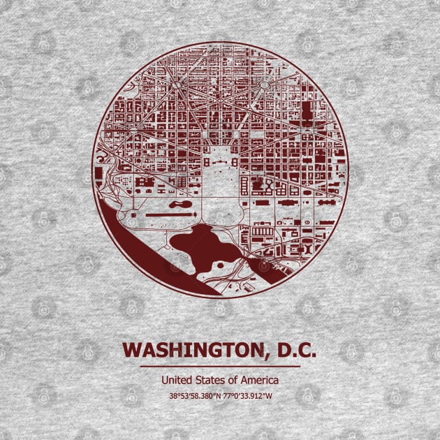 Washington DC city map coordinates by SerenityByAlex